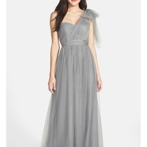 Jenny Yoo Annabelle gray convertible tulle dress